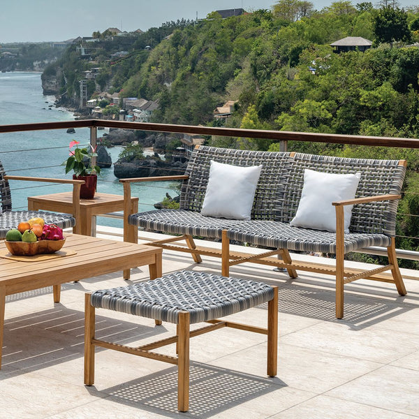 CATHERINE TEAK Club Settee