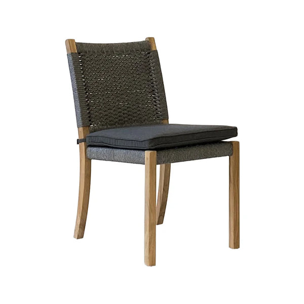 HUDSON Dining Arm Chair - Charcoal Rope