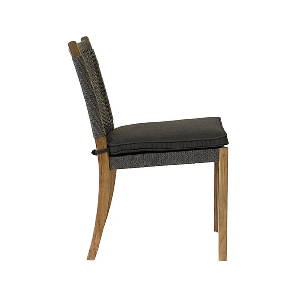 HUDSON Dining Side Chair - Charcoal rope