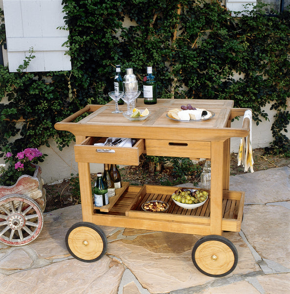 TEAK SERVING CART