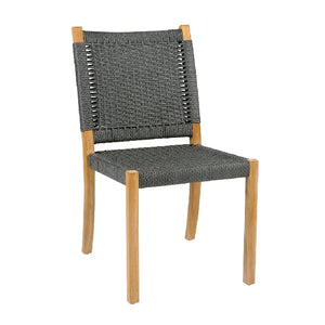 HUDSON Dining Side Chair - Charcoal rope