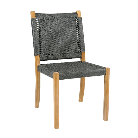 HUDSON Dining Side Chair - Charcoal rope