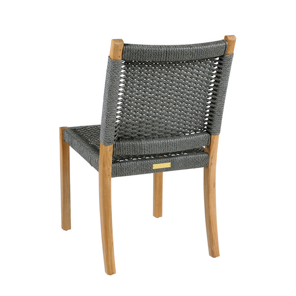HUDSON Dining Side Chair - Charcoal rope