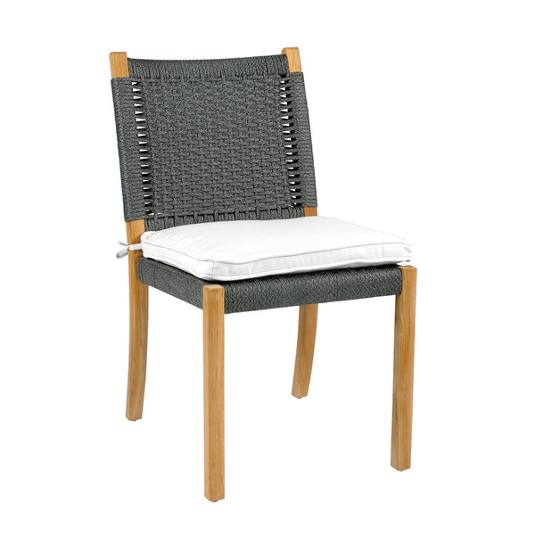 HUDSON Dining Side Chair - Charcoal rope