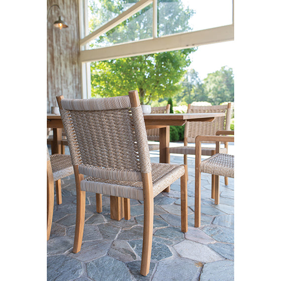 HUDSON Dining Side Chair - Charcoal rope