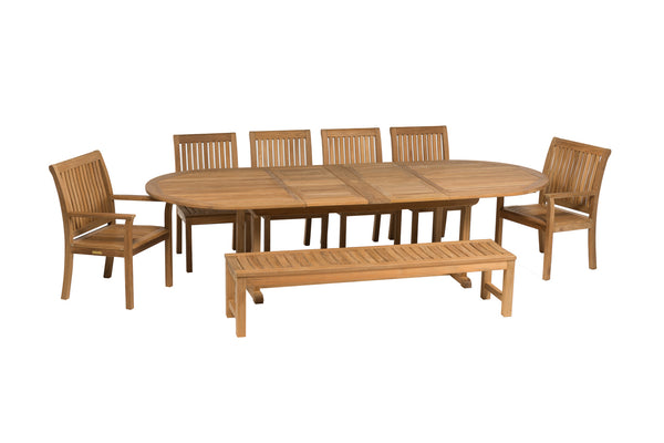 ESSEX OVAL EXTENSION TABLE 203-290cm